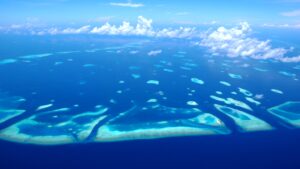 Spectacular view in transit to Outer Atolls